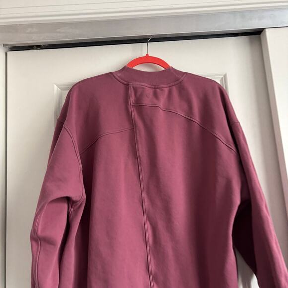 Lululemon Broken Beats Sweater Dress Cotton Plumful Sz L Athleisure - Picture 7 of 10